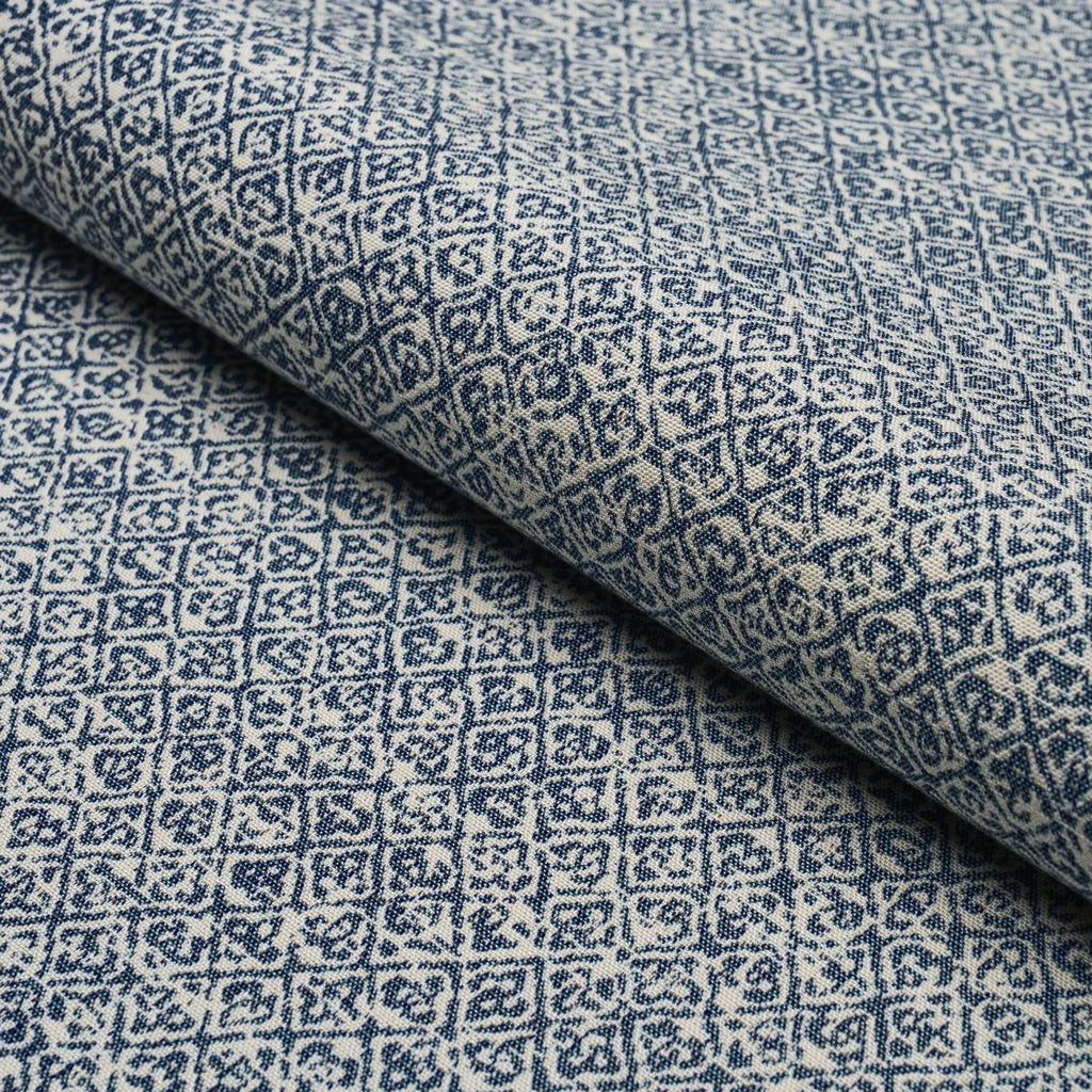 Schumacher Sarong Weave Indoor/Outdoor Indigo Fabric