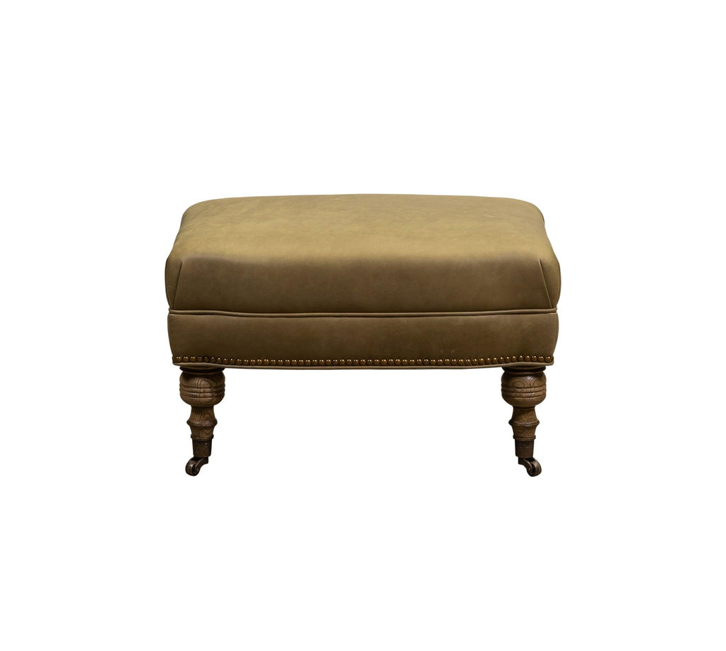 Olivia & Quinn Corrine Ottoman in Kudos Seagrass