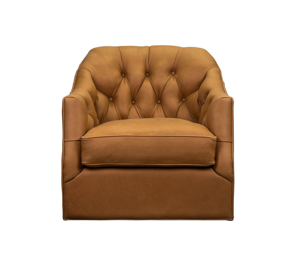 Olivia & Quinn Brighton Swivel Chair in Dilworth Camel