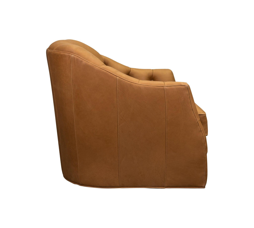 Olivia & Quinn Brighton Swivel Chair in Dilworth Camel