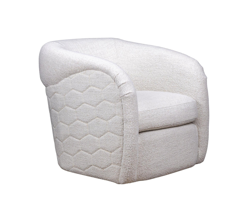 Olivia & Quinn A'Buzz Swivel Chair in Del Ray Pearl w/ Never Fear Protection