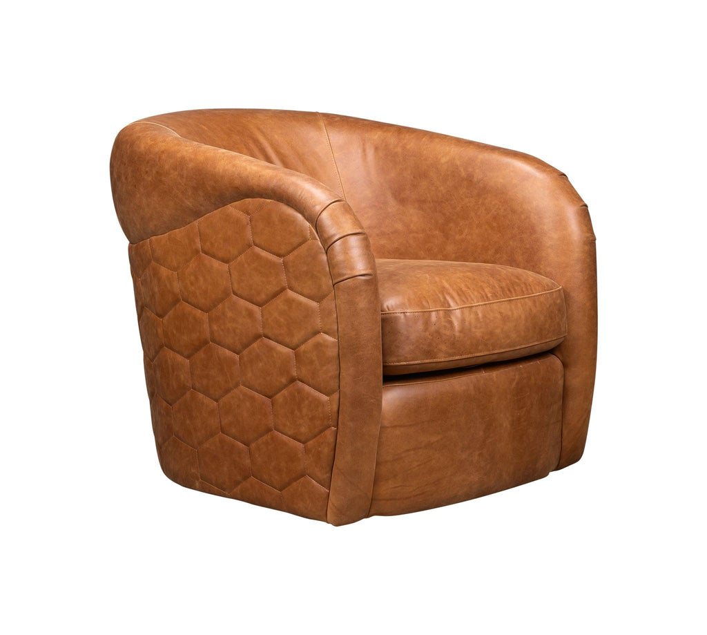 Olivia & Quinn A'Buzz Swivel Chair in Saddlebag Ale