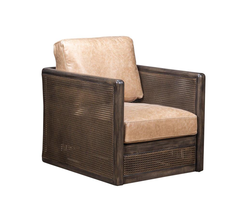 Olivia & Quinn Nassau Swivel Chair in Collins Celadon