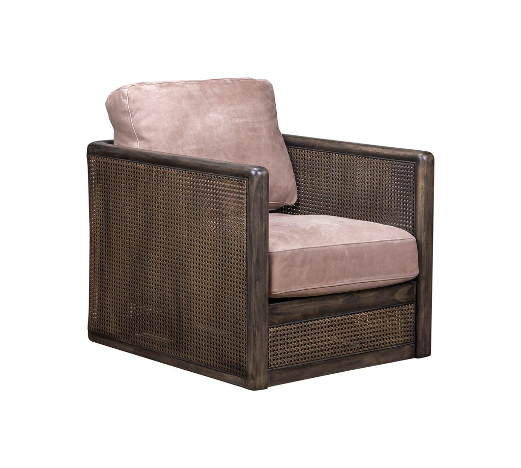 Olivia & Quinn Nassau Swivel Chair in Hepburn Taupe