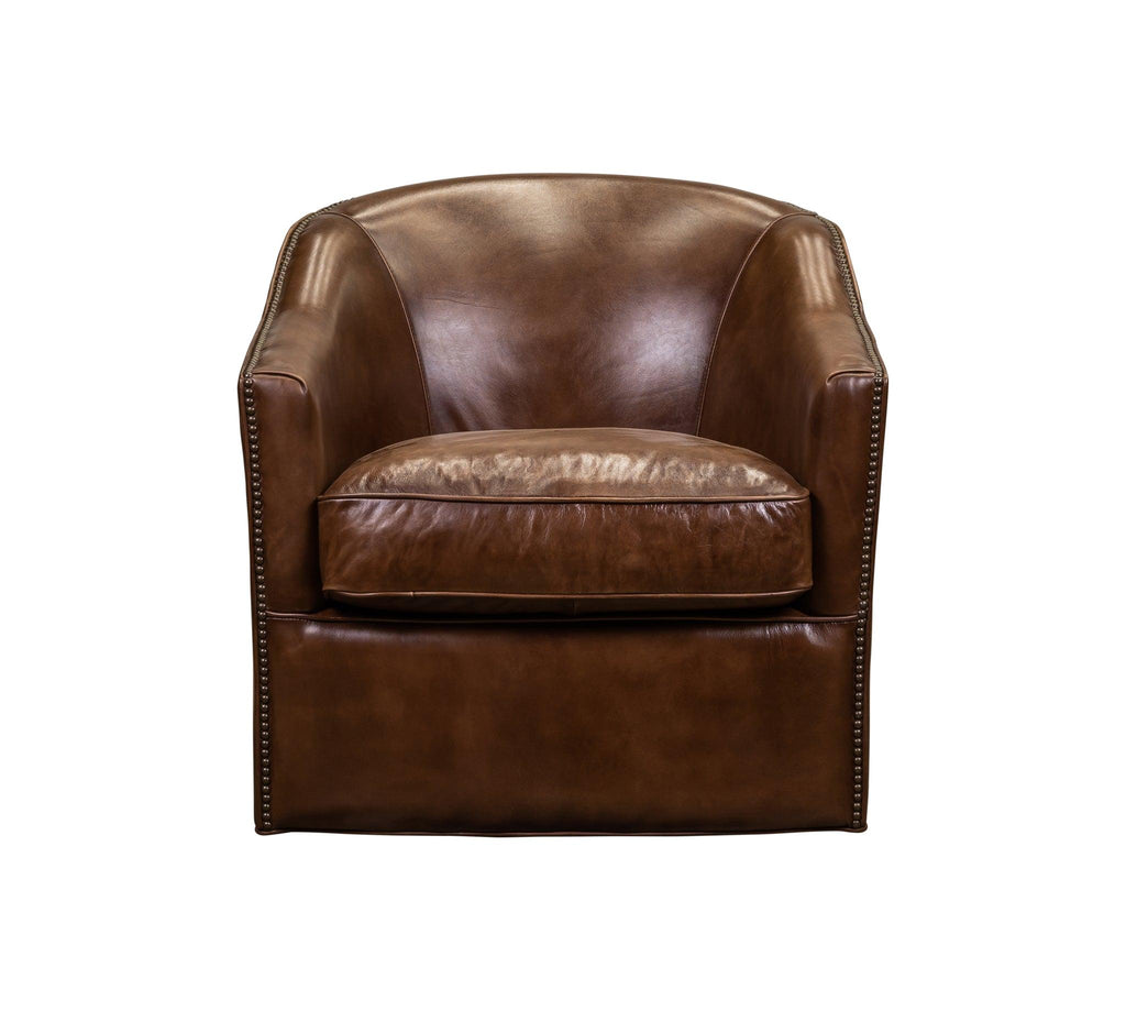 Olivia & Quinn Camilla Swivel Chair in Richmond Saddle