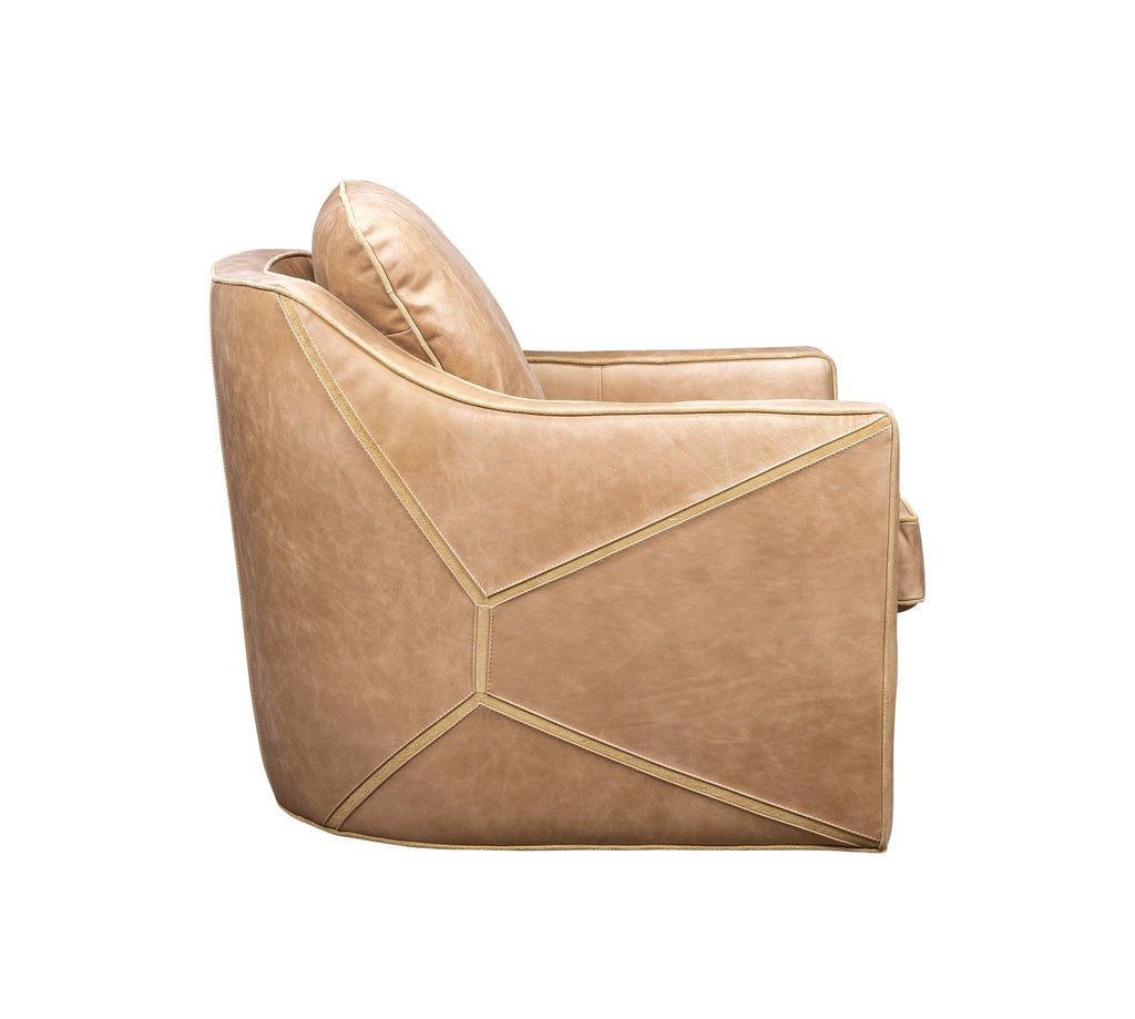 Olivia & Quinn Puzzle Swivel Chair in Collins Celadon