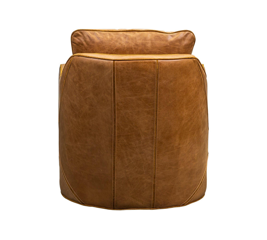 Olivia & Quinn Puzzle Swivel Chair in Saddlebag Ale