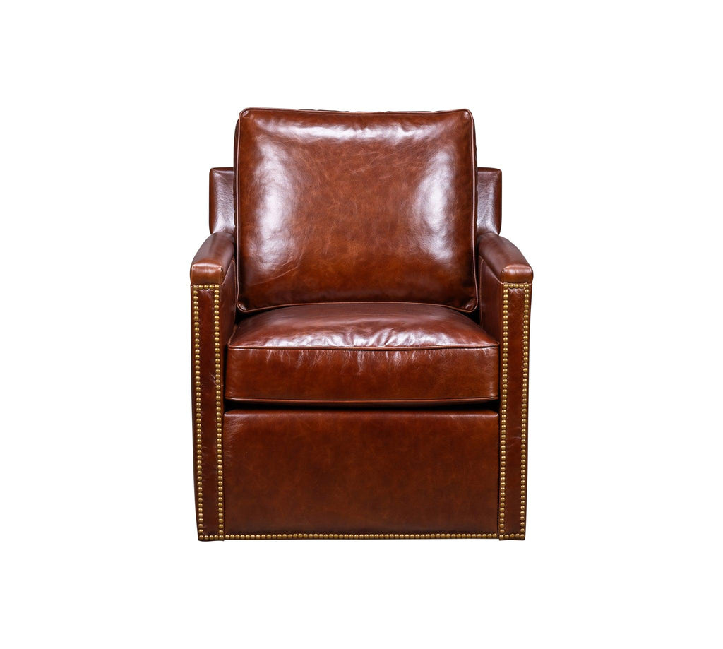 Olivia & Quinn Nina Swivel Chair in Linden Chocolate