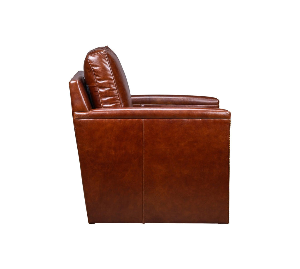 Olivia & Quinn Nina Swivel Chair in Linden Chocolate