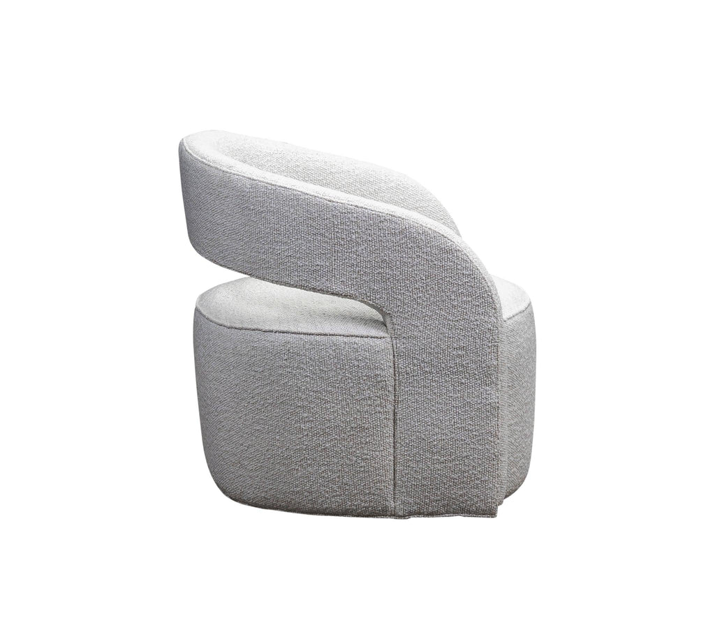 Olivia & Quinn Carmel Swivel Chair in Del Ray Pearl w/ Never Fear Protection