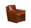 Olivia & Quinn Rebecca Swivel Chair In Linden Chocolate