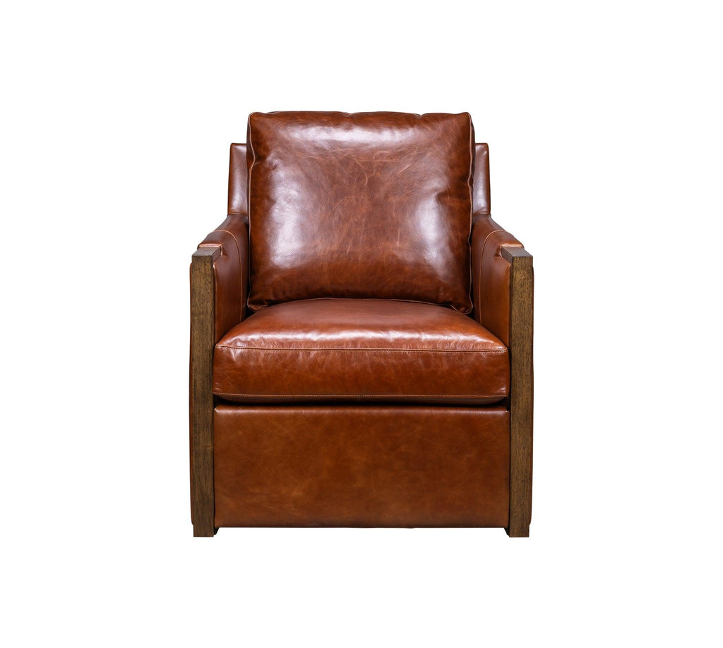 Olivia & Quinn Rebecca Swivel Chair in Linden Chocolate