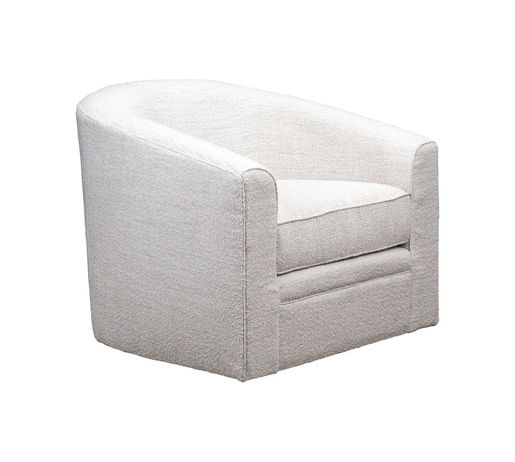 Olivia & Quinn Elizabeth Swivel Chair in Del Ray Pearl w/ Never Fear Protection