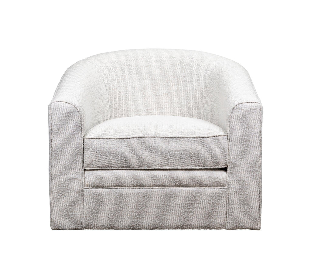 Olivia & Quinn Elizabeth Swivel Chair in Del Ray Pearl w/ Never Fear Protection