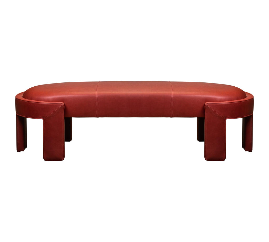 Olivia & Quinn Gramercy Bench Ottoman in Angelina Salsa