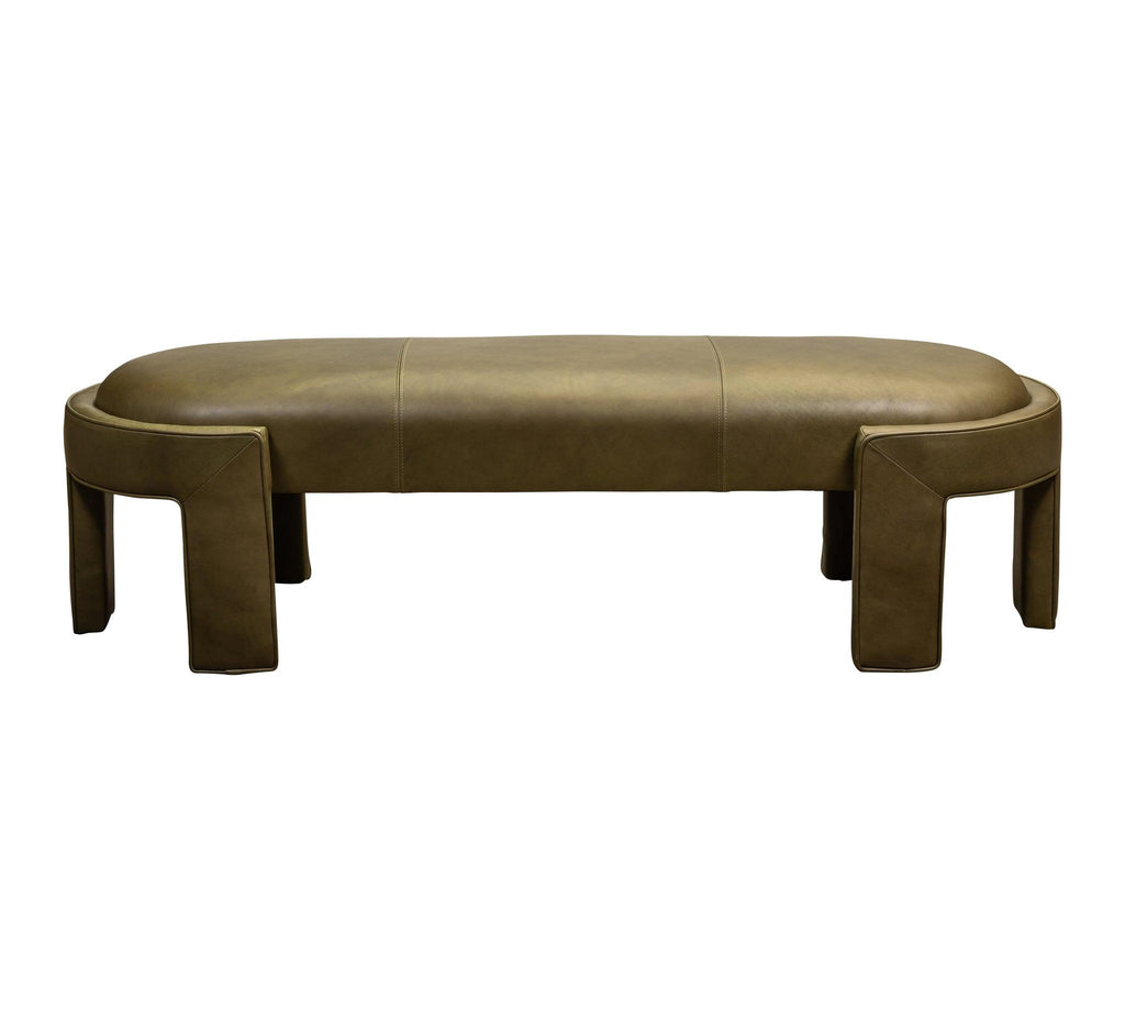 Olivia & Quinn Gramercy Bench Ottoman in Angelina Cactus