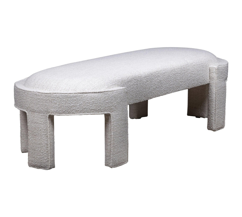 Olivia & Quinn Gramercy Bench Ottoman in Del Ray Pearl w/ Never Fear Protection