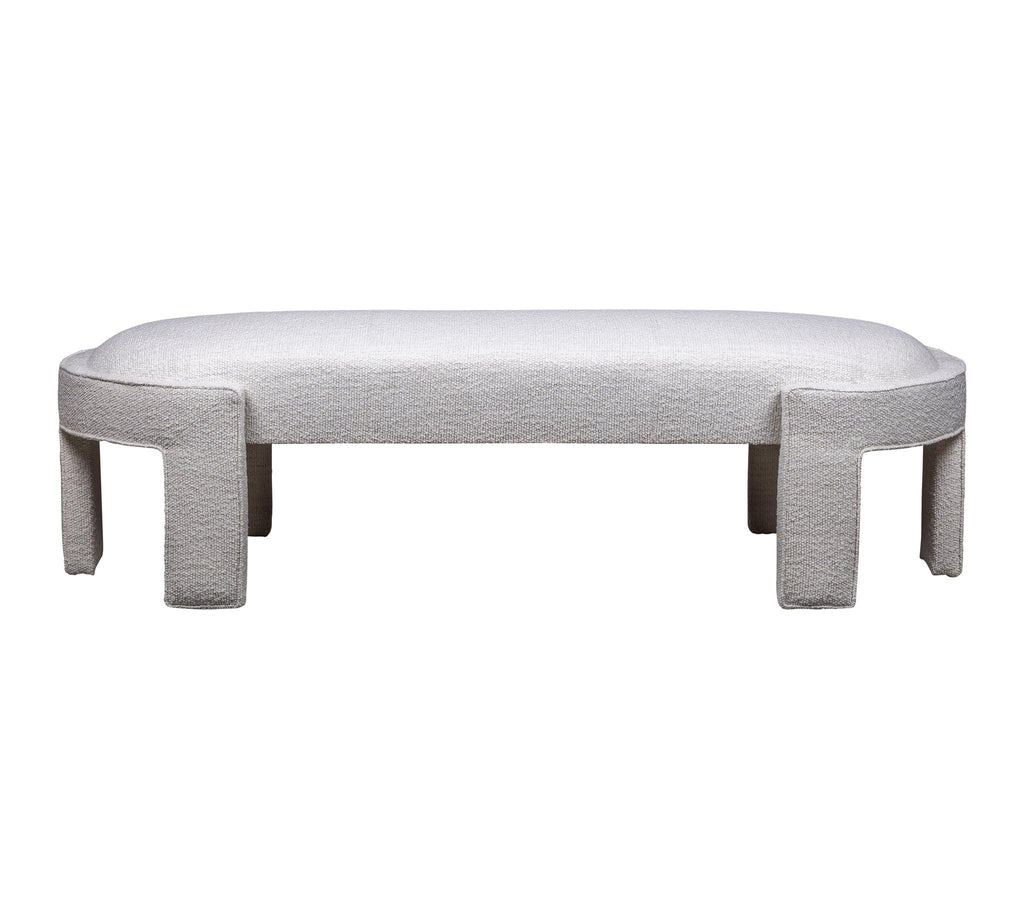 Olivia & Quinn Gramercy Bench Ottoman in Del Ray Pearl w/ Never Fear Protection