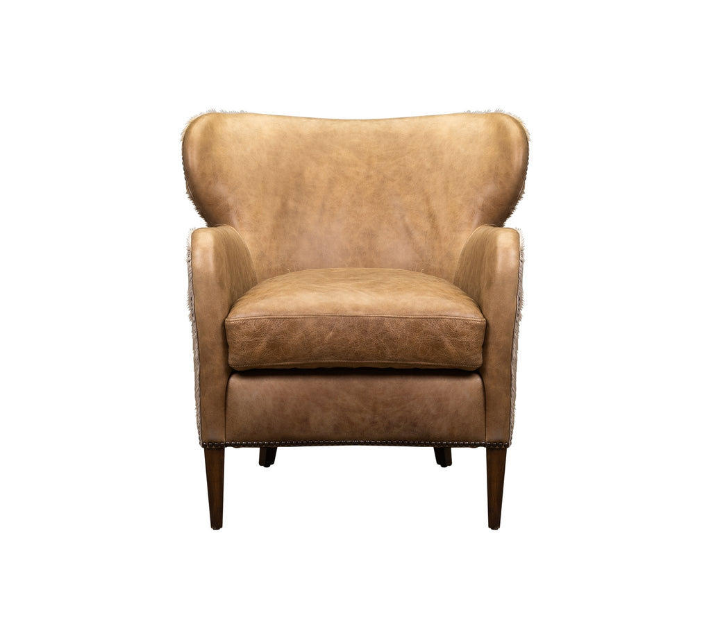 Olivia & Quinn Orleans  Chair in Venerando Umber w/ Taupe Hair on Hide