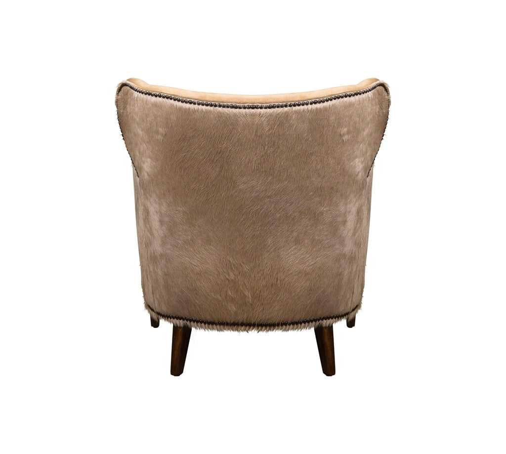 Olivia & Quinn Orleans  Chair in Venerando Umber w/ Taupe Hair on Hide