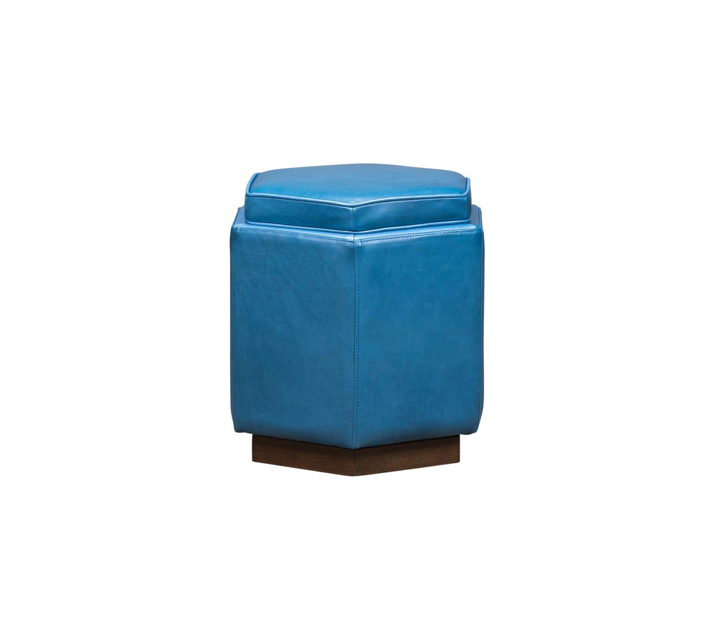 Olivia & Quinn Chit Chat  Swivel Ottoman in Pippa Marine