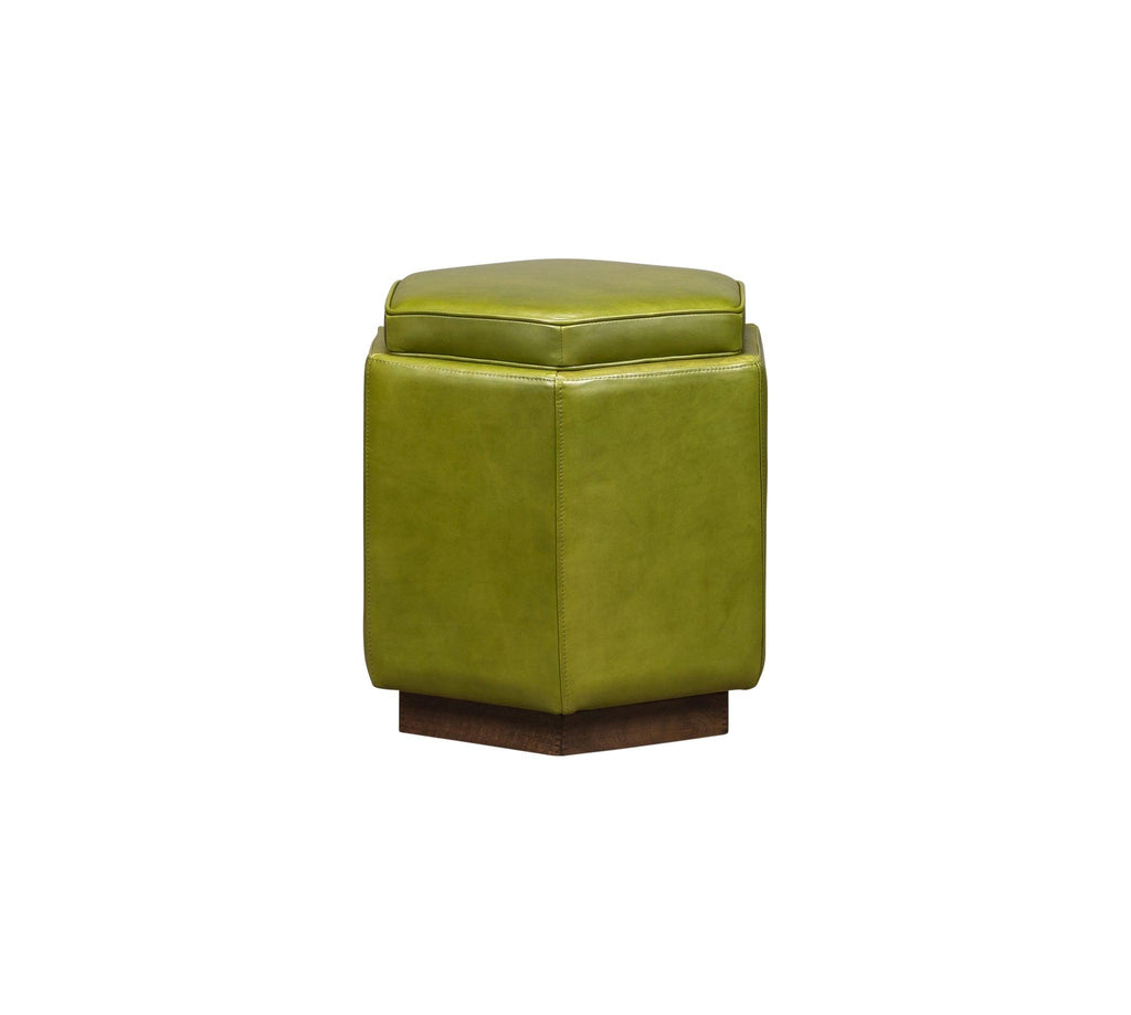 Olivia & Quinn Chit Chat  Swivel Ottoman in Pippa Peridot