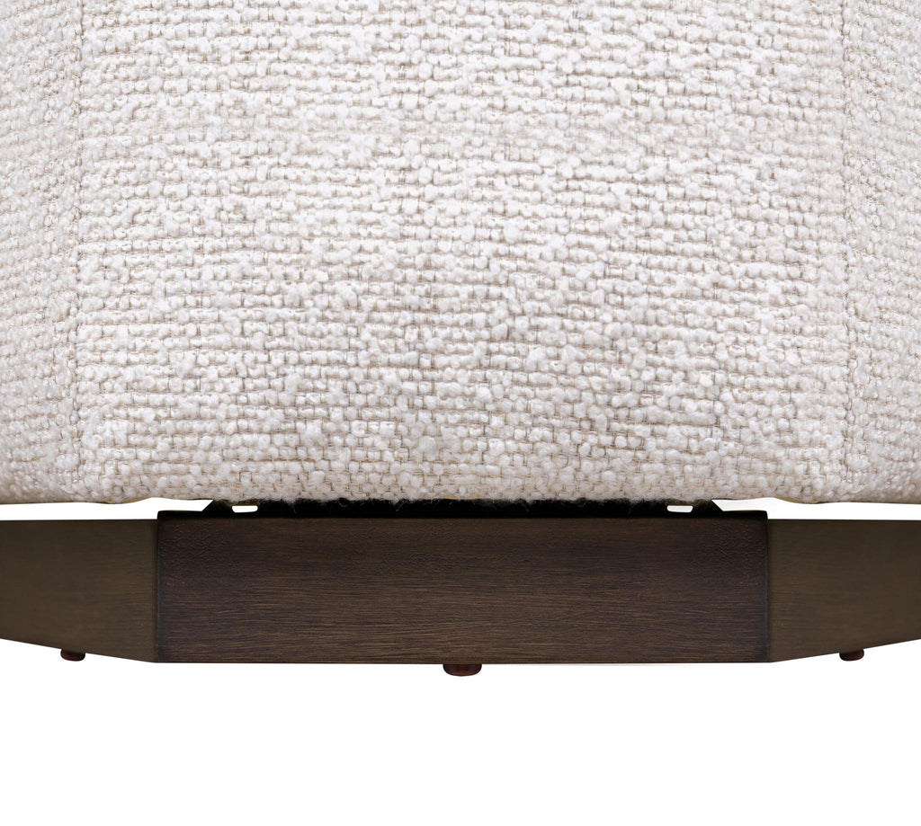 Olivia & Quinn Chit Chat  Swivel Ottoman in Del Ray Pearl w/ Never Fear Protection