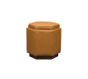 Olivia & Quinn Chit Chat  Swivel Ottoman In Ashland Caramel + Bla 2814 Anniston Tangerine