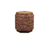 Olivia & Quinn Chit Chat  Swivel Ottoman In Fairy Land Mardi Gras W/ Livesmart Protection