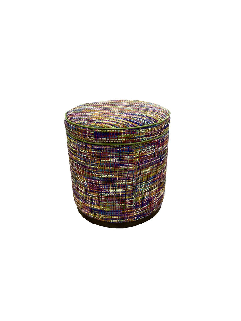 Olivia & Quinn Leg Up  Swivel Ottoman in Fairyland Mardi Gras w/ LiveSmart Protection