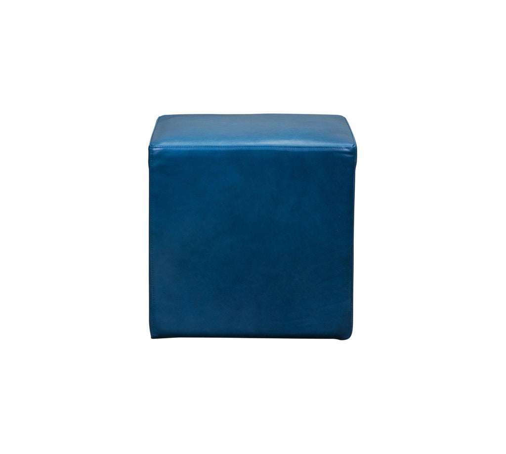 Olivia & Quinn Happy Hour Swivel Ottoman in Pippa Marine with hidden casters