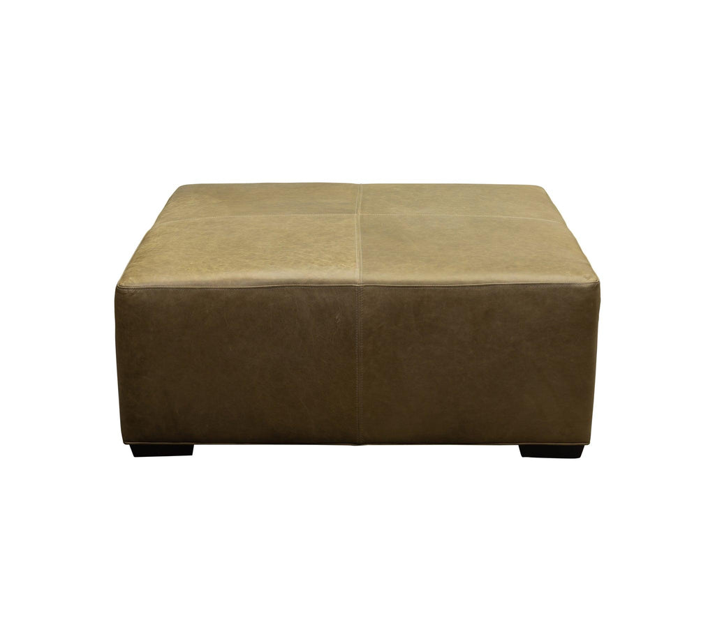 Olivia & Quinn Cocktail Hour  Ottoman in Kudos Seagrass