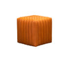 Olivia & Quinn Bryant Cube Ottoman In Anniston Tangerine