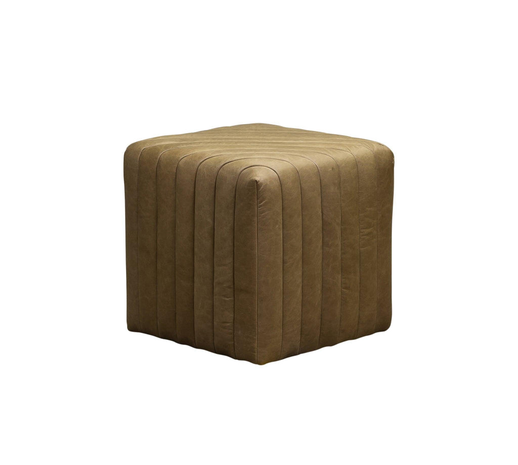 Olivia & Quinn Bryant Cube Ottoman in Kudos Seagrass