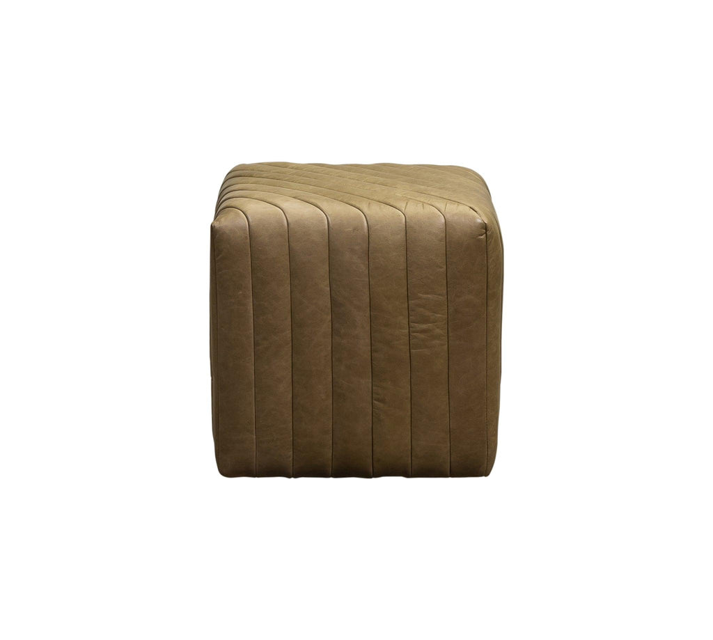 Olivia & Quinn Bryant Cube Ottoman in Kudos Seagrass