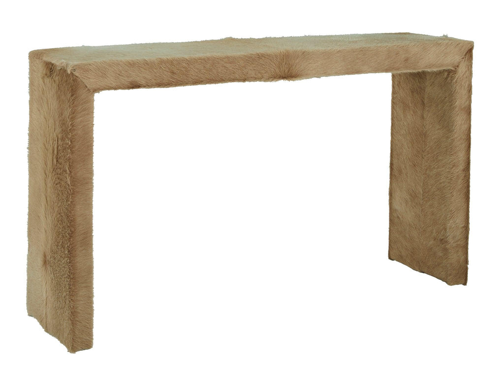 Olivia & Quinn Butler II Console in Hair on Hide Camel