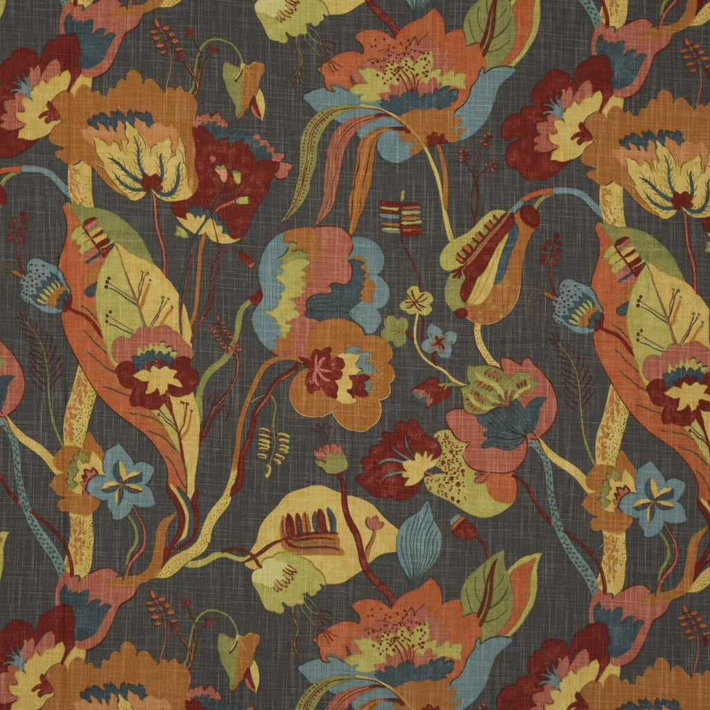 G P & J Baker CALIFORNIA SPICE/CHARCOAL Fabric