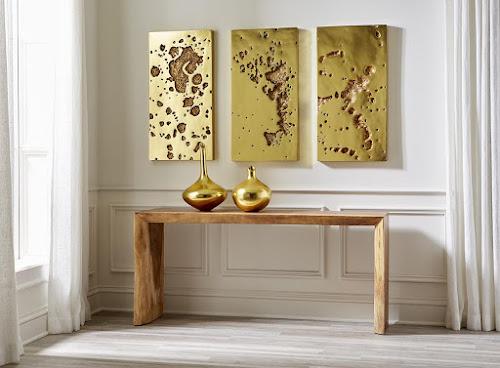 Phillips Collection Splotch Wall Art, Rectangle, Gold Leaf Gold Accent