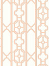 Scalamandre Joanna Fret Peach Wallpaper