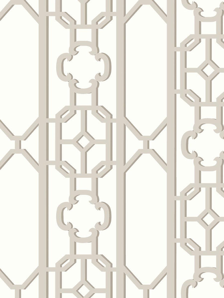 Scalamandre Joanna Fret Taupe Wallpaper