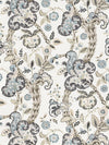 Scalamandre Cumbria Wallcovering Smoke On Ivory Wallpaper