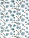 Scalamandre Pignoli Wallcovering Teal Wallpaper