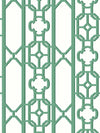 Scalamandre Joanna Fret Gazebo Green Wallpaper