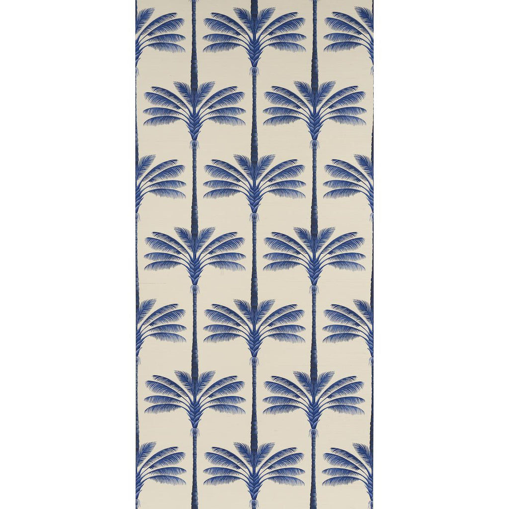 Schumacher A Palm Is A Palm Sisal Indigo Palm Grove Wallpaper