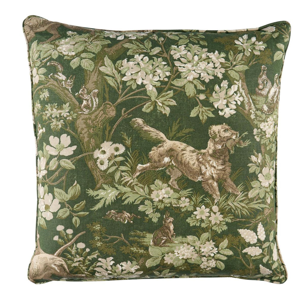 Schumacher Hound Meadow Forest 20" x 20" Pillow