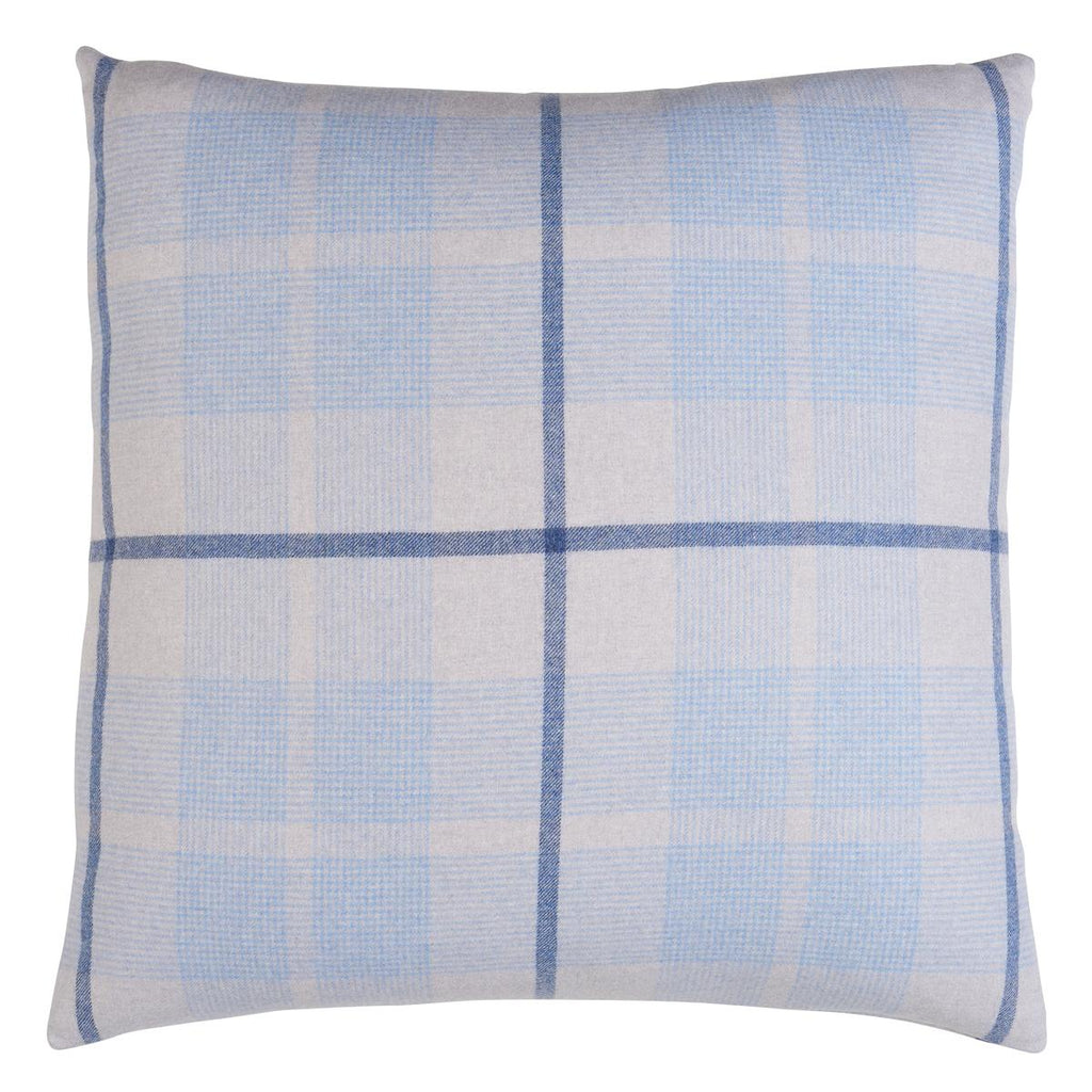 Schumacher Montana Wool Plaid Arctic 18" x 18" Pillow