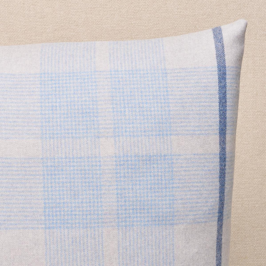 Schumacher Montana Wool Plaid Arctic 18" x 18" Pillow