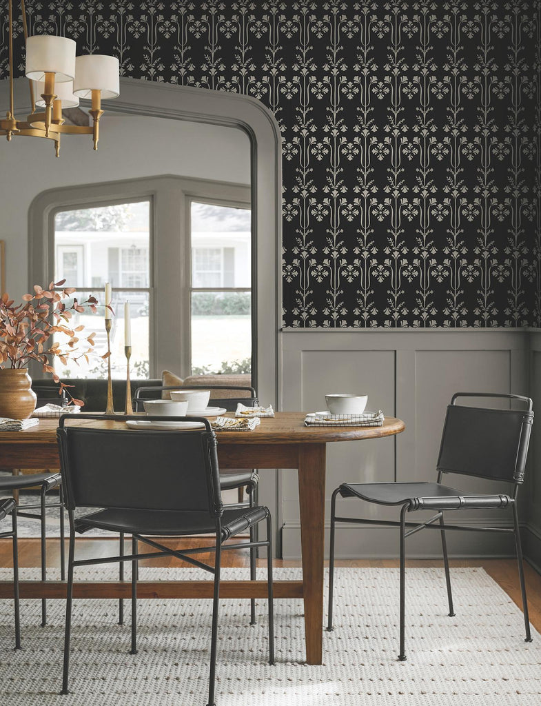 Magnolia Home Lydia Black Wallpaper