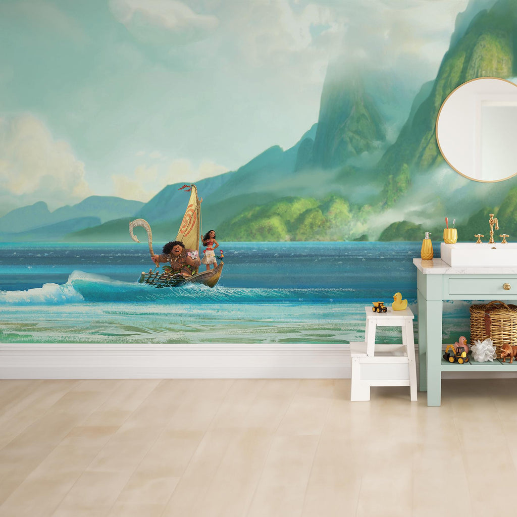 RoomMates Moana Peel and Stick Wall Blue Mural