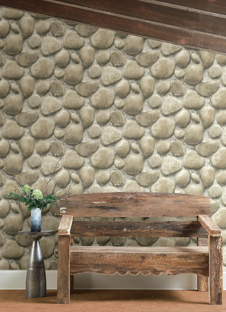 Brewster Home Fashions Root Rock Grey Wallpaper